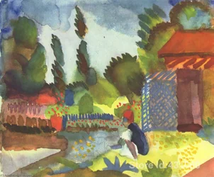 Paysage de Tunis avec des Arabes sédentaires